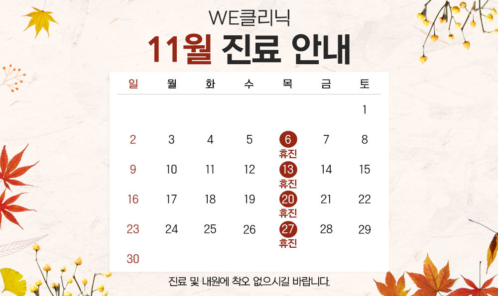 11월 진료 안내